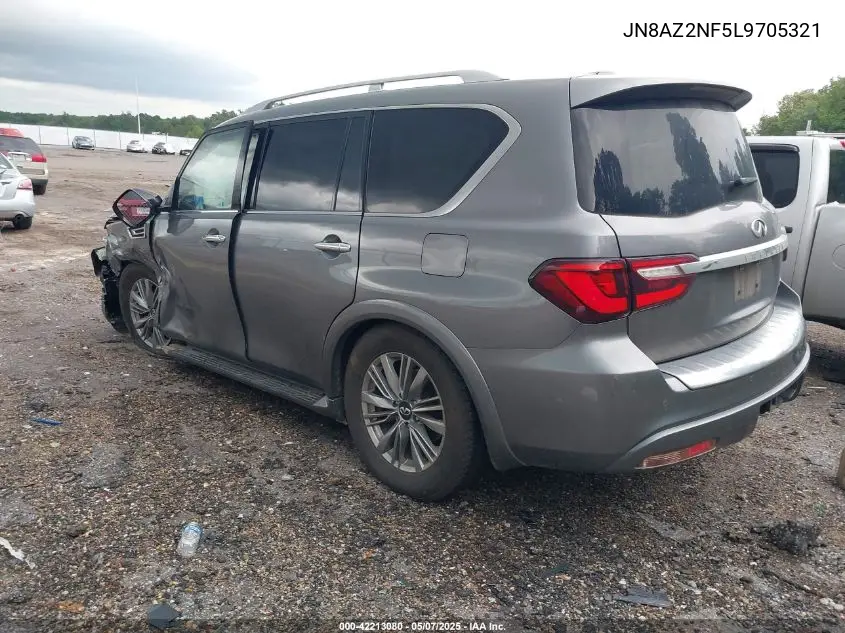 2020 Infiniti Qx80 Luxe VIN: JN8AZ2NF5L9705321 Lot: 42213080