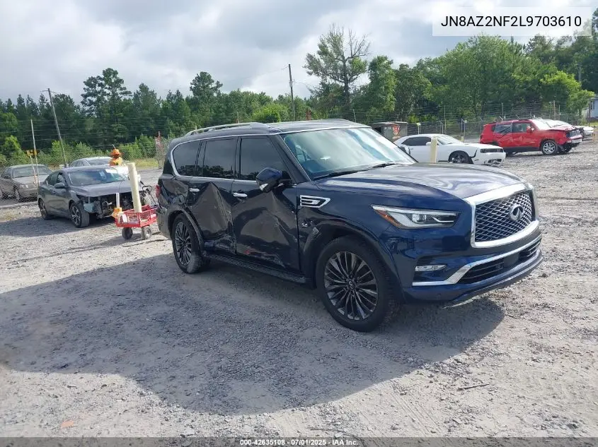 2020 Infiniti Qx80 Luxe VIN: JN8AZ2NF2L9703610 Lot: 42635108