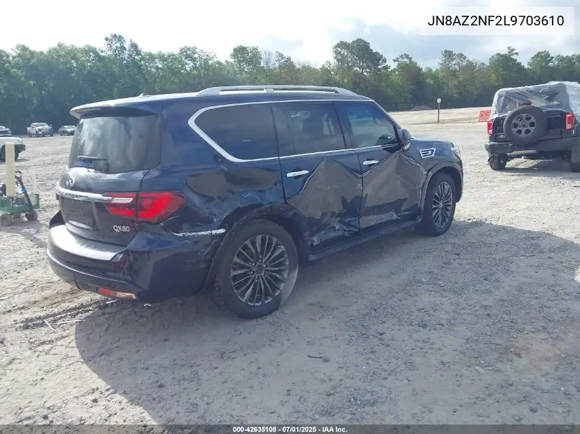 2020 Infiniti Qx80 Luxe VIN: JN8AZ2NF2L9703610 Lot: 42635108