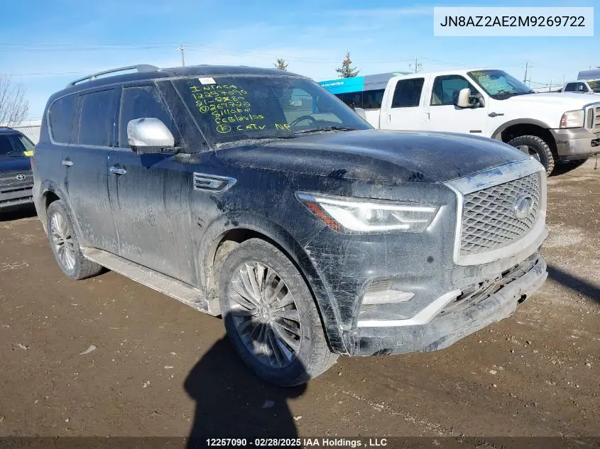 2021 Infiniti Qx80 Luxe/Premium Select VIN: JN8AZ2AE2M9269722 Lot: 12257090