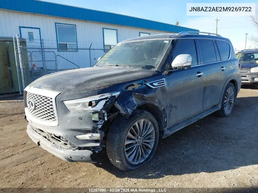 2021 Infiniti Qx80 Luxe/Premium Select VIN: JN8AZ2AE2M9269722 Lot: 12257090