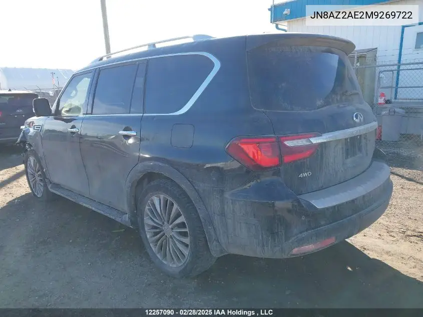 2021 Infiniti Qx80 Luxe/Premium Select VIN: JN8AZ2AE2M9269722 Lot: 12257090