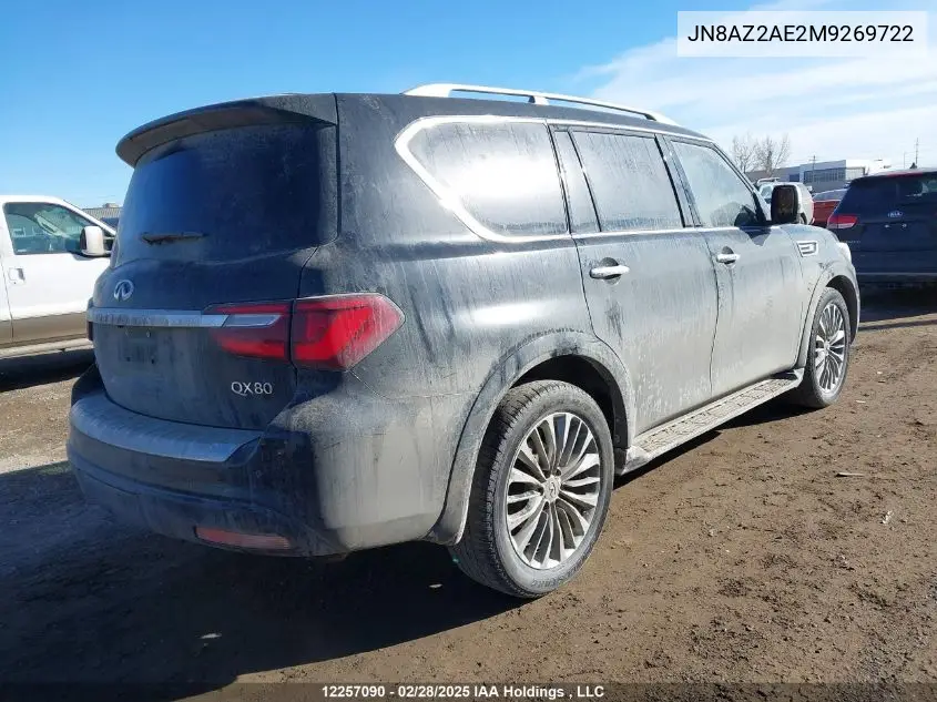 2021 Infiniti Qx80 Luxe/Premium Select VIN: JN8AZ2AE2M9269722 Lot: 12257090
