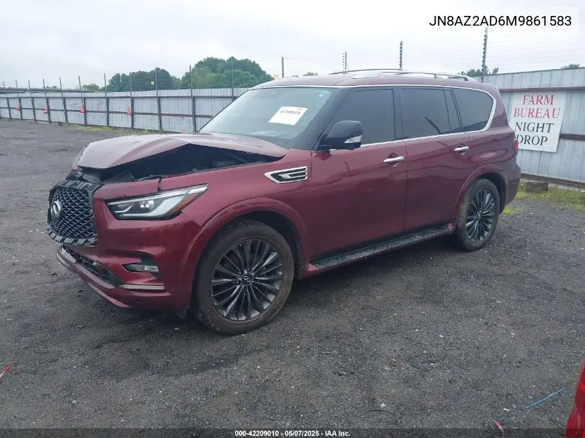 2021 Infiniti Qx80 Premium Select VIN: JN8AZ2AD6M9861583 Lot: 42209010