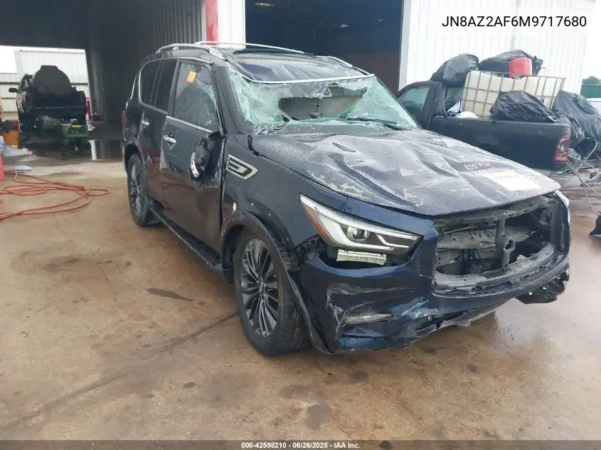 2021 Infiniti Qx80 Luxe/Premium Select VIN: JN8AZ2AF6M9717680 Lot: 42598210