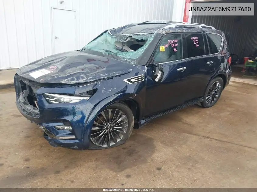 2021 Infiniti Qx80 Luxe/Premium Select VIN: JN8AZ2AF6M9717680 Lot: 42598210