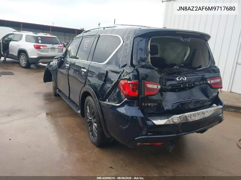 2021 Infiniti Qx80 Luxe/Premium Select VIN: JN8AZ2AF6M9717680 Lot: 42598210