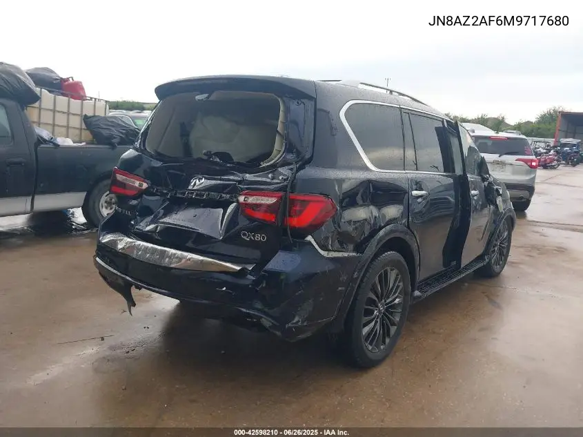 2021 Infiniti Qx80 Luxe/Premium Select VIN: JN8AZ2AF6M9717680 Lot: 42598210