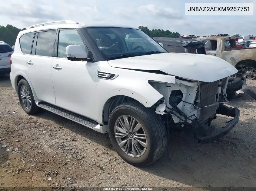 2021 Infiniti Qx80 Luxe Awd VIN: JN8AZ2AEXM9267751 Lot: 42621175
