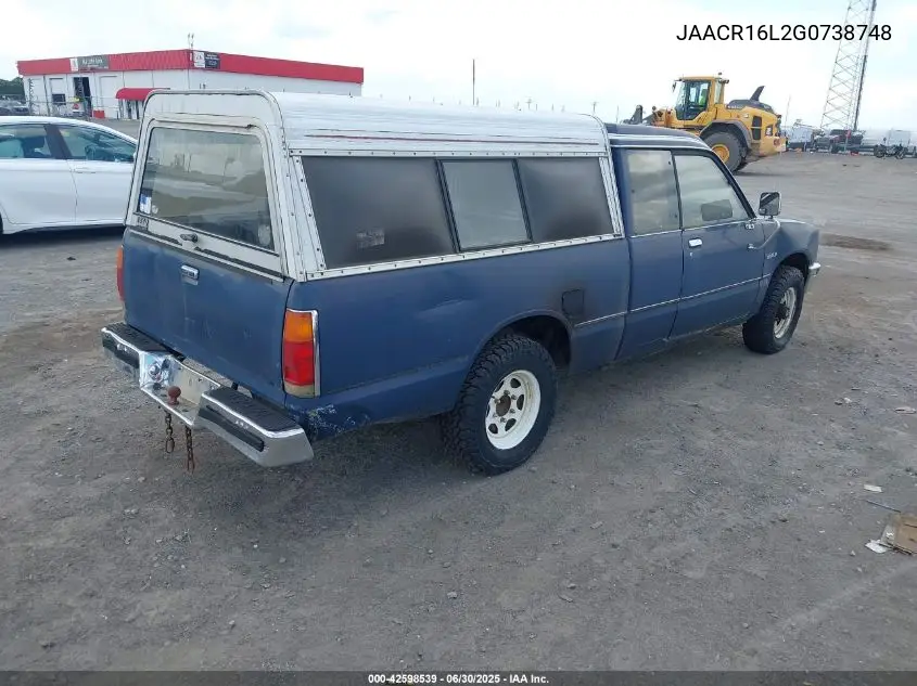 1986 Isuzu Pup Space Cab VIN: JAACR16L2G0738748 Lot: 42598539
