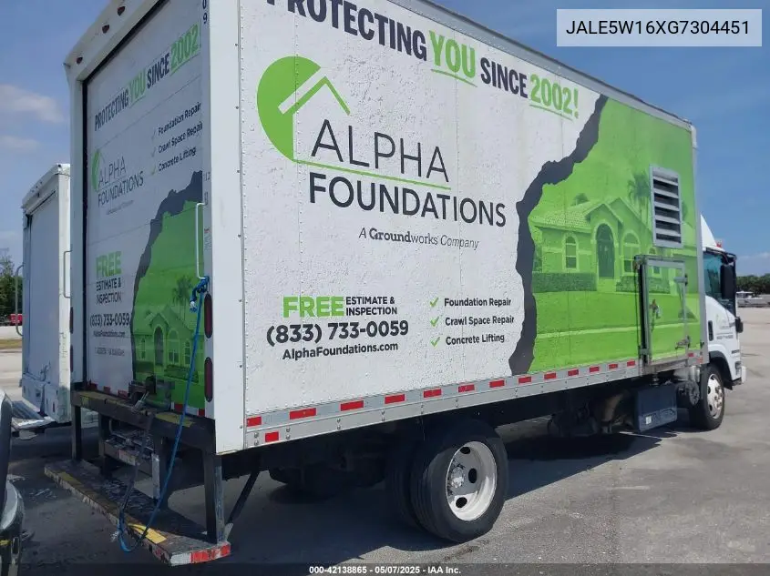 2016 Isuzu Dsl Reg At VIN: JALE5W16XG7304451 Lot: 42138865