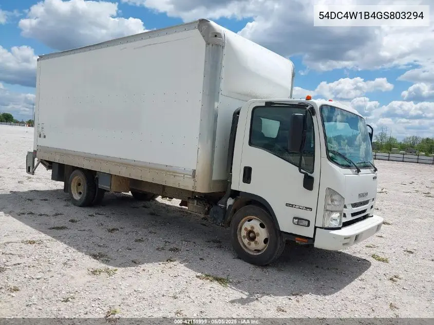2016 Isuzu Npr Hd Gas Reg VIN: 54DC4W1B4GS803294 Lot: 42151999