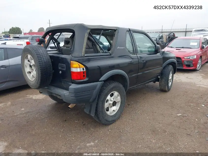 1999 Isuzu Amigo S 2.2L Hard Top/S 2.2L Soft Top VIN: 4S2CK57DXX4339238 Lot: 42188035