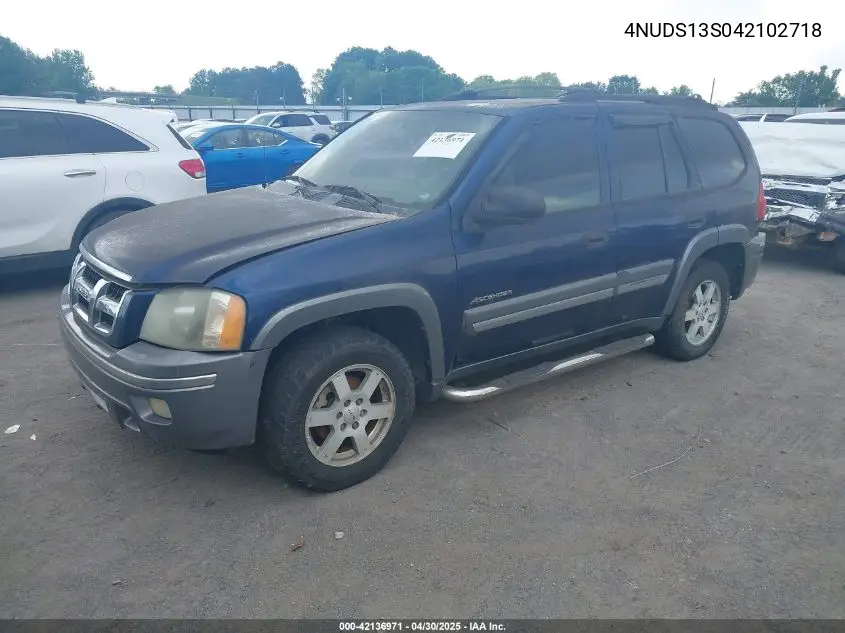 2004 Isuzu Ascender S VIN: 4NUDS13S042102718 Lot: 42136971