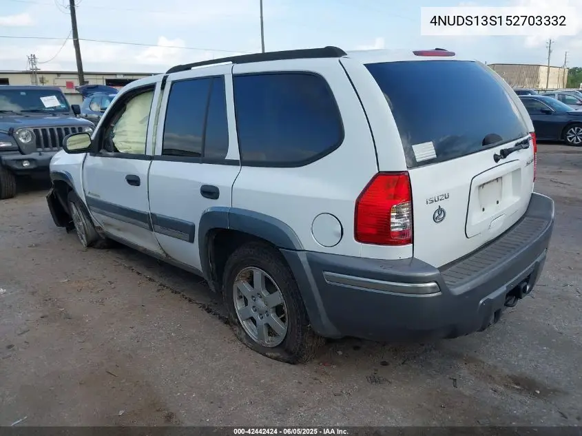 2005 Isuzu Ascender S VIN: 4NUDS13S152703332 Lot: 42442424