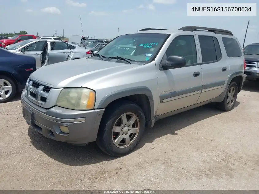 2005 Isuzu Ascender S VIN: 4NUES16S156700634 Lot: 42621777