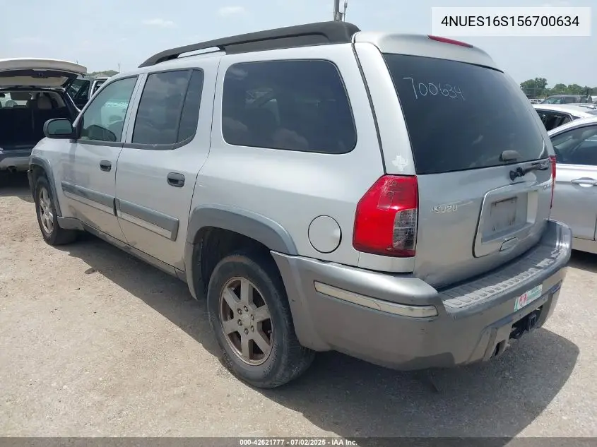 2005 Isuzu Ascender S VIN: 4NUES16S156700634 Lot: 42621777