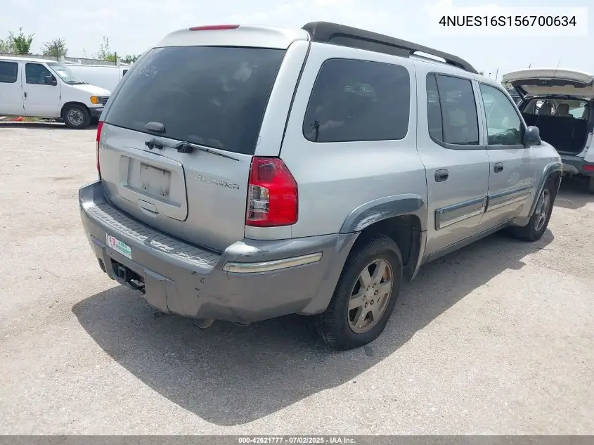 2005 Isuzu Ascender S VIN: 4NUES16S156700634 Lot: 42621777