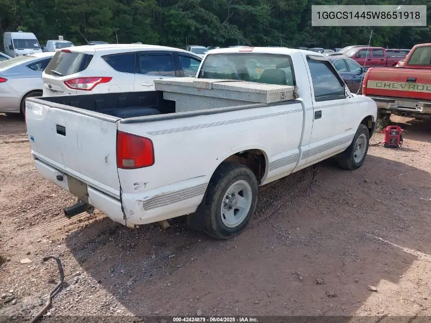 1998 Isuzu Hombre S VIN: 1GGCS1445W8651918 Lot: 42424879