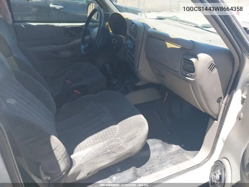 1998 Isuzu Hombre S VIN: 1GGCS1443W8664358 Lot: 42660899