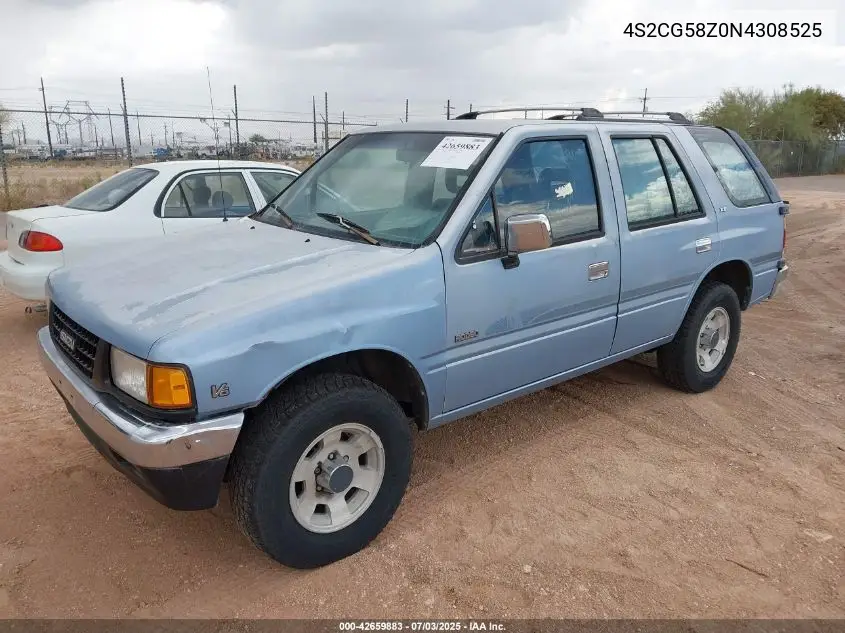 1992 Isuzu Rodeo S/Ls/Xs VIN: 4S2CG58Z0N4308525 Lot: 42659883