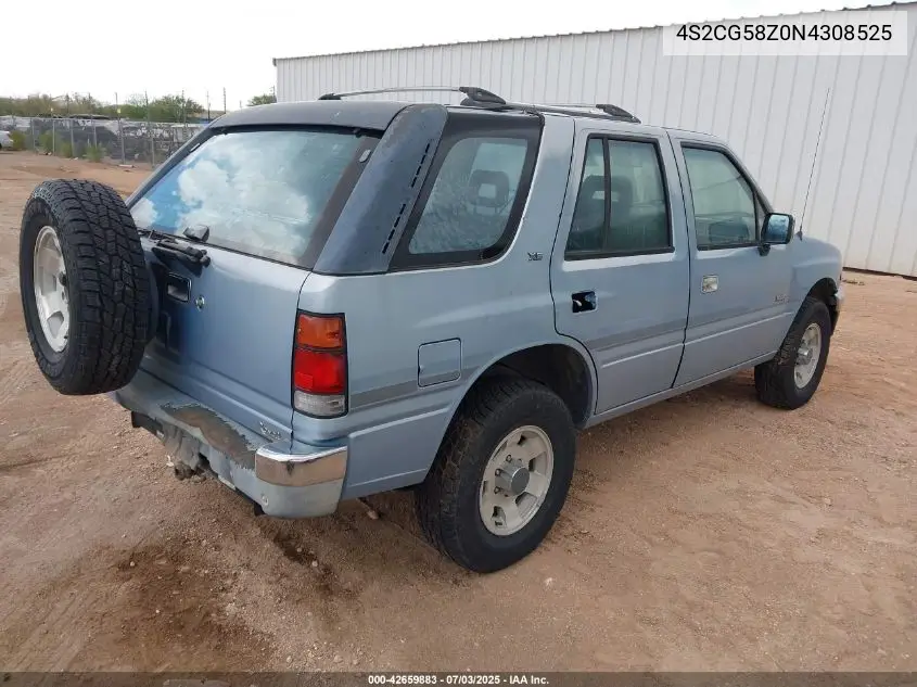 1992 Isuzu Rodeo S/Ls/Xs VIN: 4S2CG58Z0N4308525 Lot: 42659883
