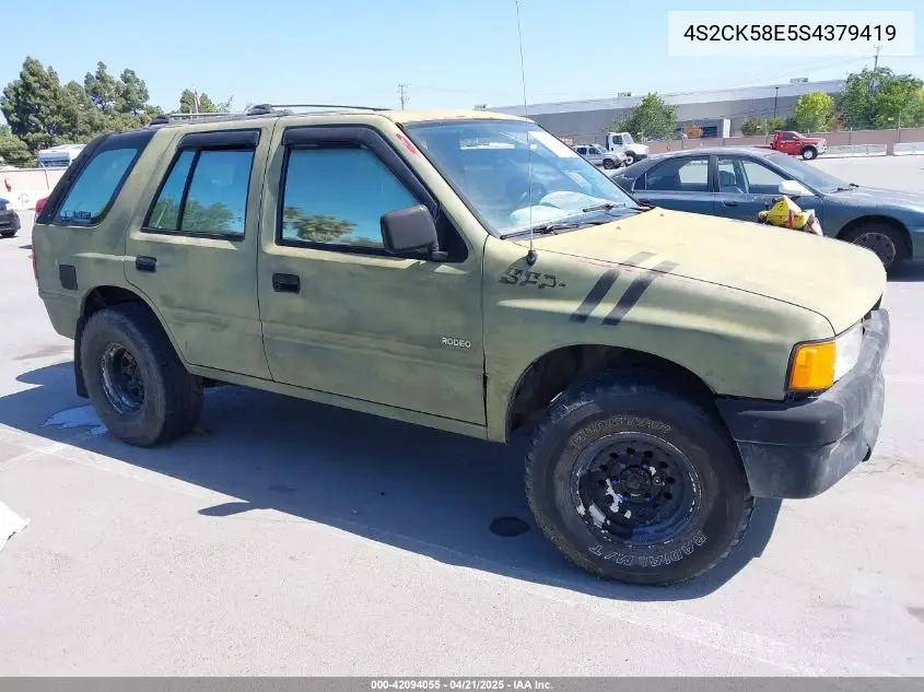 1995 Isuzu Rodeo S VIN: 4S2CK58E5S4379419 Lot: 42094055