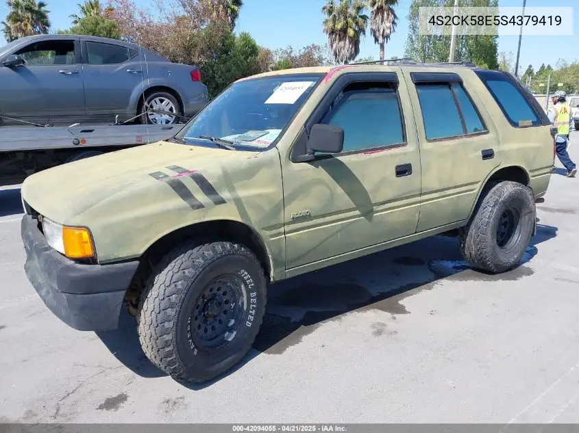 1995 Isuzu Rodeo S VIN: 4S2CK58E5S4379419 Lot: 42094055