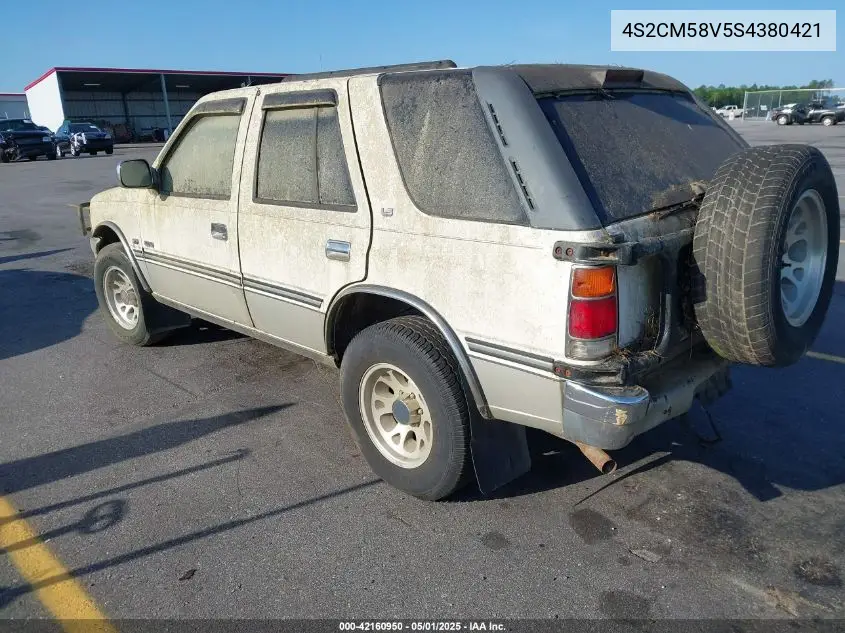 1995 Isuzu Rodeo S/Ls VIN: 4S2CM58V5S4380421 Lot: 42160950