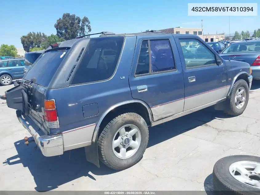 1996 Isuzu Rodeo S/Ls VIN: 4S2CM58V6T4310394 Lot: 42215009