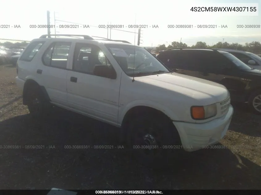 1998 Isuzu Rodeo Ls/S VIN: 4S2CM58WXW4307155 Lot: 35066319