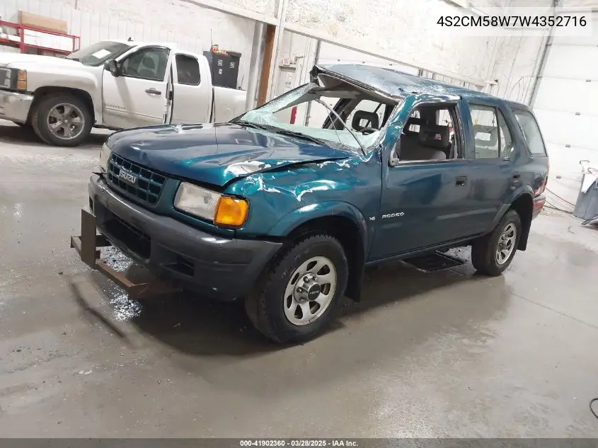1998 Isuzu Rodeo Ls/S VIN: 4S2CM58W7W4352716 Lot: 41902360