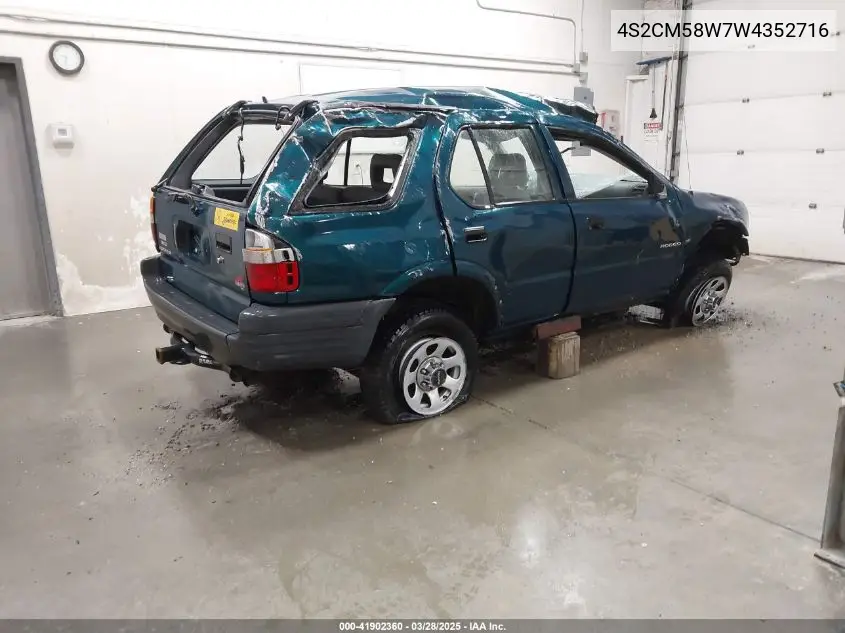 1998 Isuzu Rodeo Ls/S VIN: 4S2CM58W7W4352716 Lot: 41902360