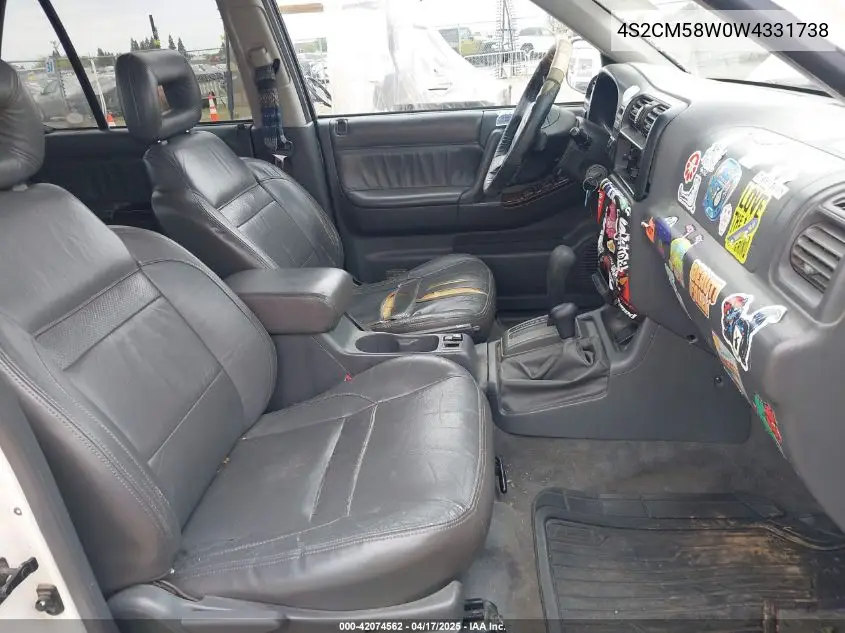 1998 Isuzu Rodeo Ls/S VIN: 4S2CM58W0W4331738 Lot: 42074562