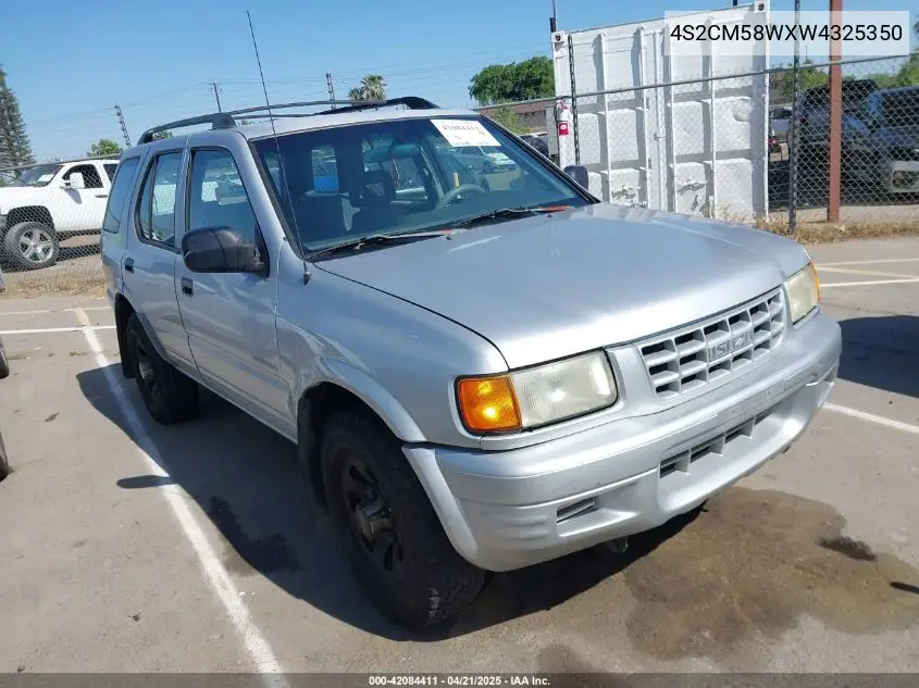 1998 Isuzu Rodeo Ls/S VIN: 4S2CM58WXW4325350 Lot: 42084411