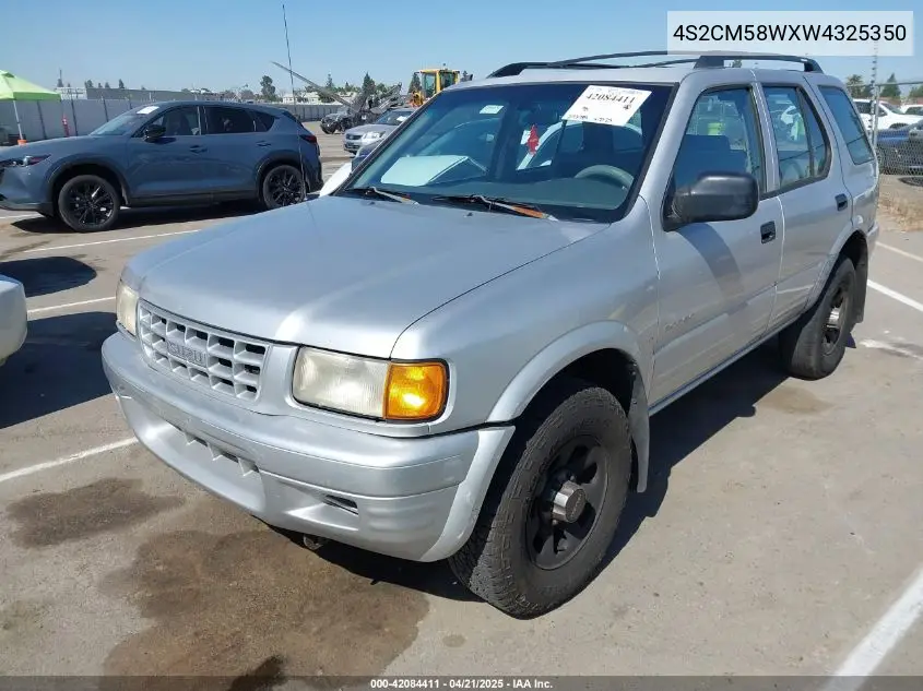 1998 Isuzu Rodeo Ls/S VIN: 4S2CM58WXW4325350 Lot: 42084411