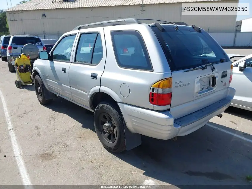 1998 Isuzu Rodeo Ls/S VIN: 4S2CM58WXW4325350 Lot: 42084411