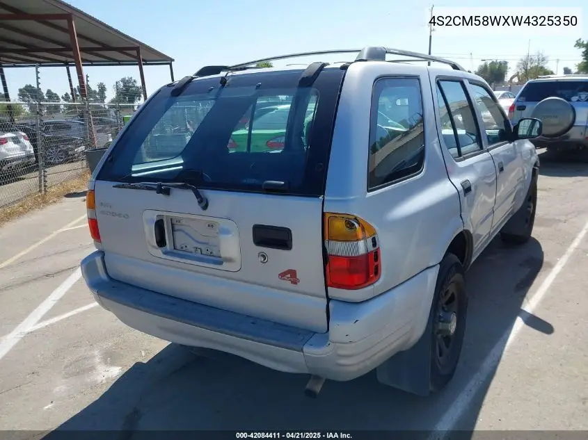 1998 Isuzu Rodeo Ls/S VIN: 4S2CM58WXW4325350 Lot: 42084411