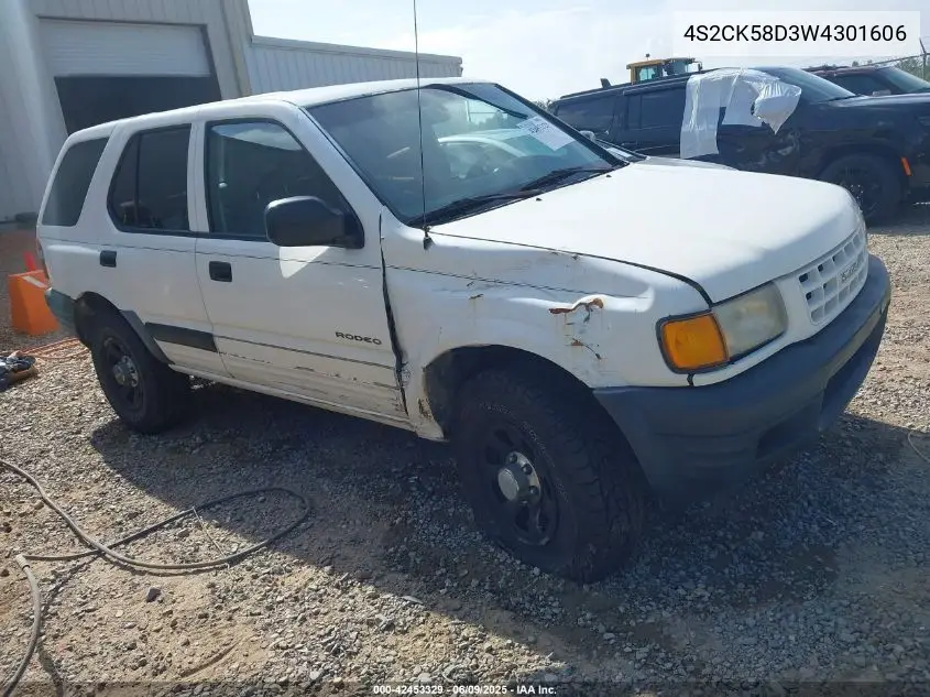 1998 Isuzu Rodeo S VIN: 4S2CK58D3W4301606 Lot: 42453329
