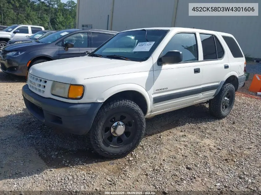 1998 Isuzu Rodeo S VIN: 4S2CK58D3W4301606 Lot: 42453329