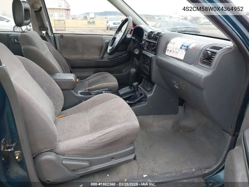 1999 Isuzu Rodeo S/Ls/Lse VIN: 4S2CM58W0X4364952 Lot: 41882360