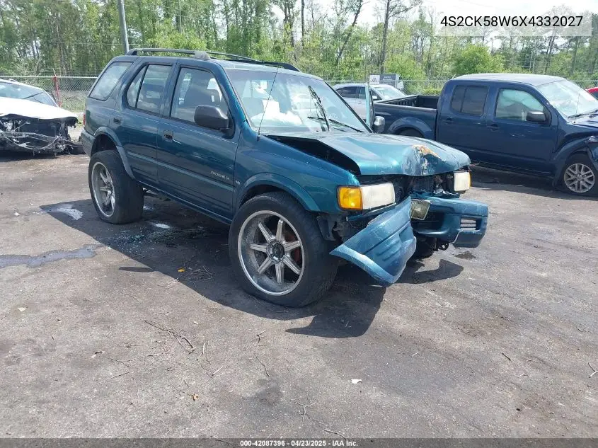 1999 Isuzu Rodeo Ls/Lse/S 3.2L VIN: 4S2CK58W6X4332027 Lot: 42087396