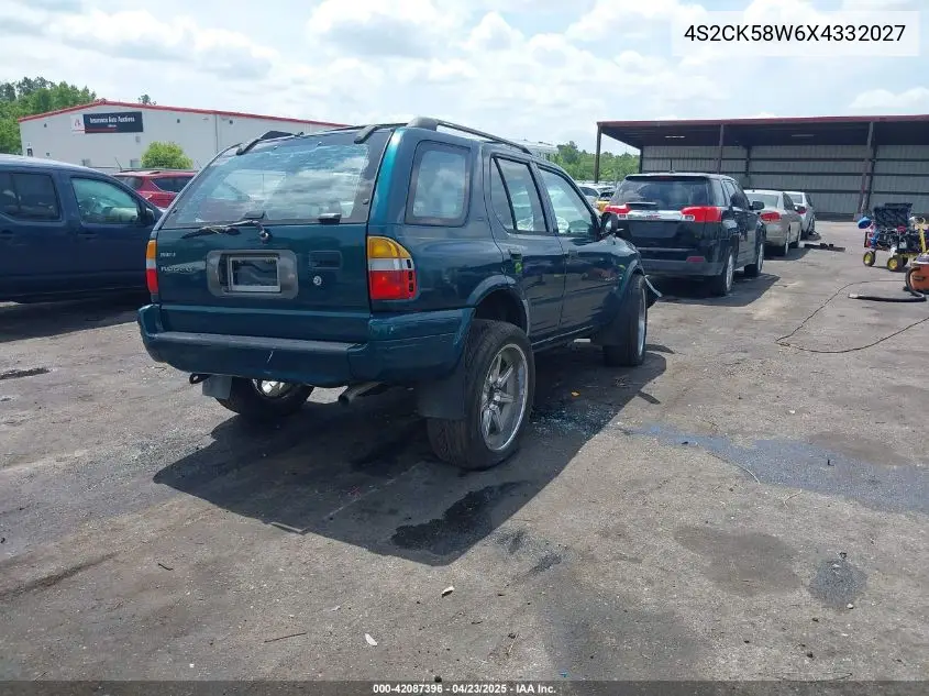 1999 Isuzu Rodeo Ls/Lse/S 3.2L VIN: 4S2CK58W6X4332027 Lot: 42087396