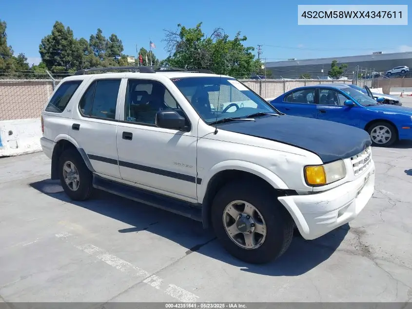 1999 Isuzu Rodeo Ls/Lse/S VIN: 4S2CM58WXX4347611 Lot: 42351641