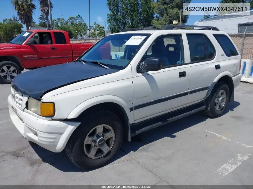 1999 Isuzu Rodeo Ls/Lse/S VIN: 4S2CM58WXX4347611 Lot: 42351641