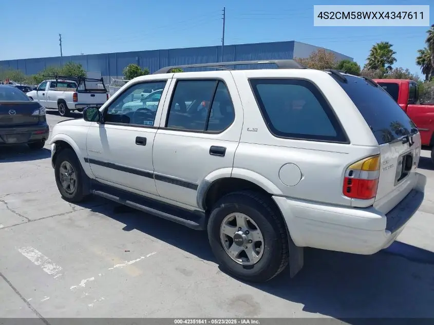 1999 Isuzu Rodeo Ls/Lse/S VIN: 4S2CM58WXX4347611 Lot: 42351641