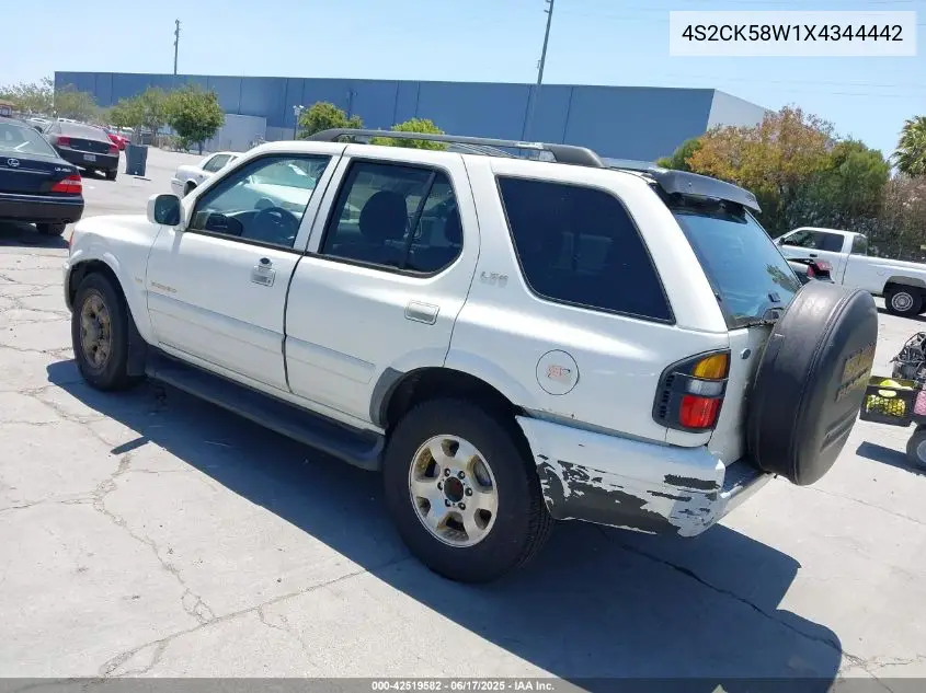 1999 Isuzu Rodeo Ls/Lse/S 3.2L VIN: 4S2CK58W1X4344442 Lot: 42519582
