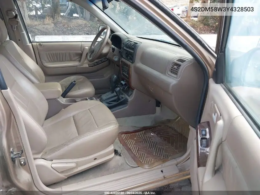 2000 Isuzu Rodeo Ls/Lse/S VIN: 4S2DM58W3Y4328503 Lot: 42405198
