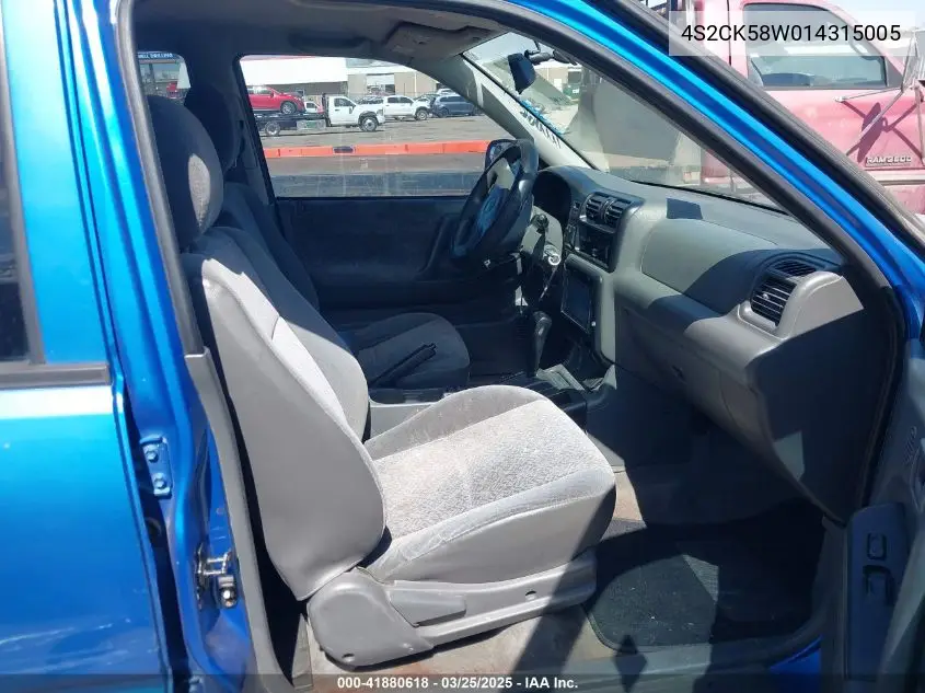 2001 Isuzu Rodeo Ls 3.2L V6/Lse 3.2L V6/S 3.2L V6 VIN: 4S2CK58W014315005 Lot: 41880618