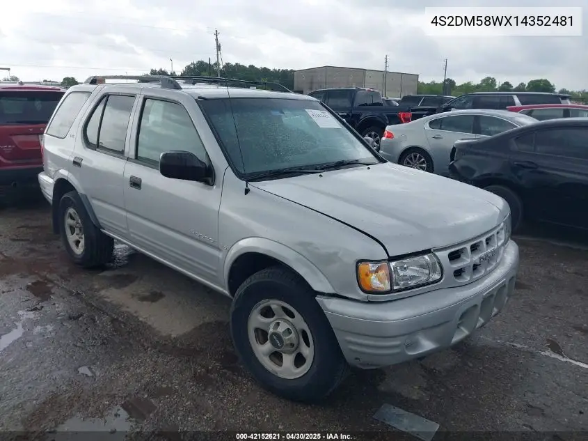 2001 Isuzu Rodeo Ls 3.2L/Ls 3.2L V6/Lse 3.2L V6/S/S 3.2L V6 VIN: 4S2DM58WX14352481 Lot: 42152621
